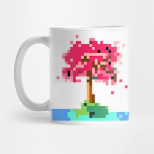 Pixel Tree orange Mug